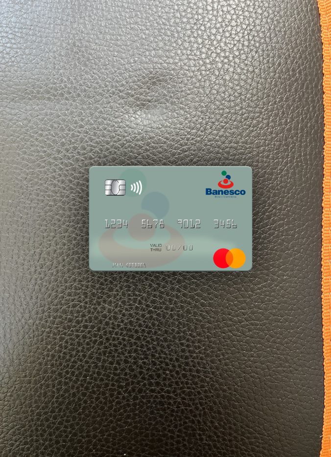 Download Venezuela Banesco Banco Universal mastercard photolook front Photoshop template